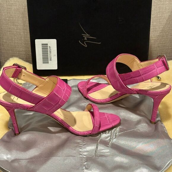 Giuseppe Zanotti coline croc embroidered Leather sandals in ficus size 7 - Picture 11 of 14